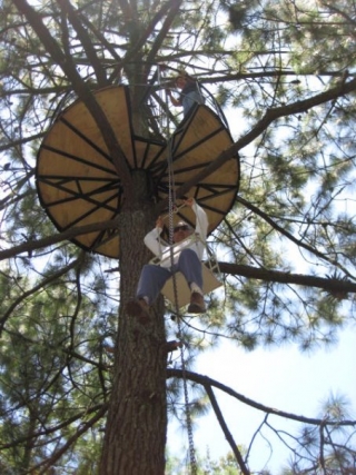 Monta al nide y duerme alli